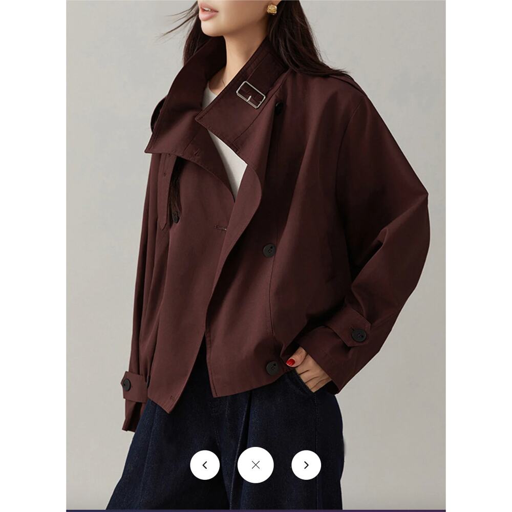 NWT Commense Vintage Loose Trench Coat Sz XL - Picture 6 of 6